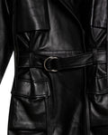 Women´s Leather Trench Coat - Black 63_727H200_NEG194007_8