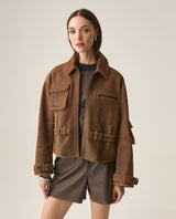 Women´s Leather Jacket - Brown 63_727H403_CAF191325_3