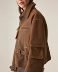 Women´s Leather Jacket - Brown 63_727H403_CAF191325_5