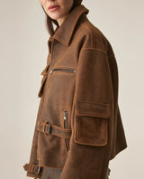 Women´s Leather Jacket - Brown 63_727H403_CAF191325_5