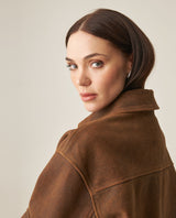 Women´s Leather Jacket - Brown 63_727H403_CAF191325_7