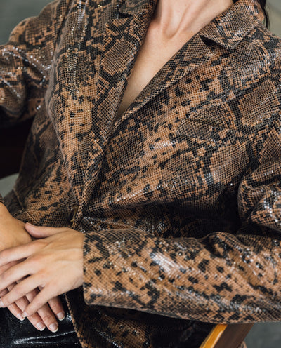Womens Leather Animal-Print Jacket - Special Collection - Brown 63_727H500_CAF181314_3