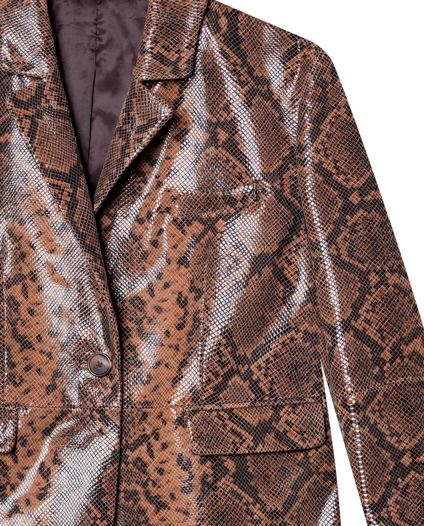 Womens Leather Animal-Print Jacket - Special Collection - Brown 63_727H500_CAF181314_6
