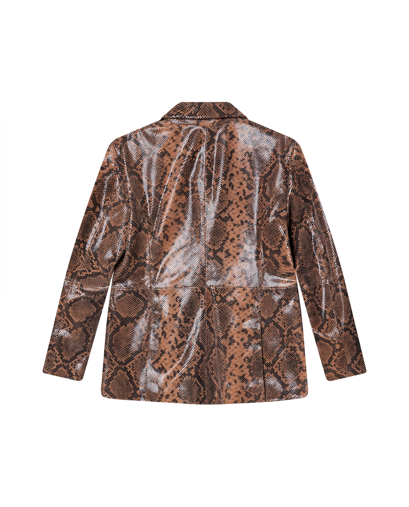 Womens Leather Animal-Print Jacket - Special Collection - Brown 63_727H500_CAF181314_8