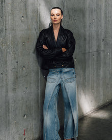 Womens Sheepskin Leather Relaxed Fit Jacket - Special Collection - Black 63_727H501_NEG194007_3
