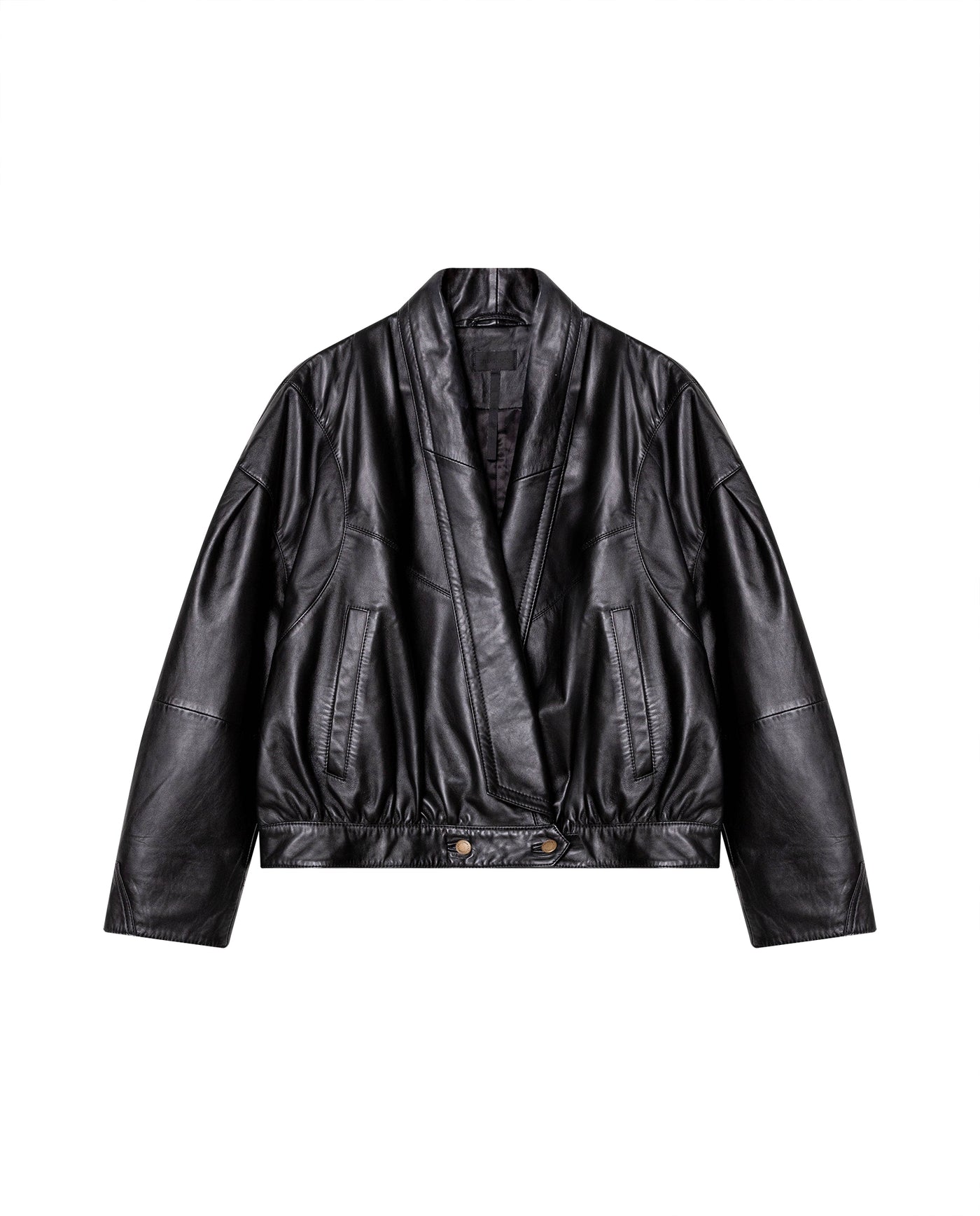 Womens Sheepskin Leather Relaxed Fit Jacket - Special Collection - Black 63_727H501_NEG194007_4