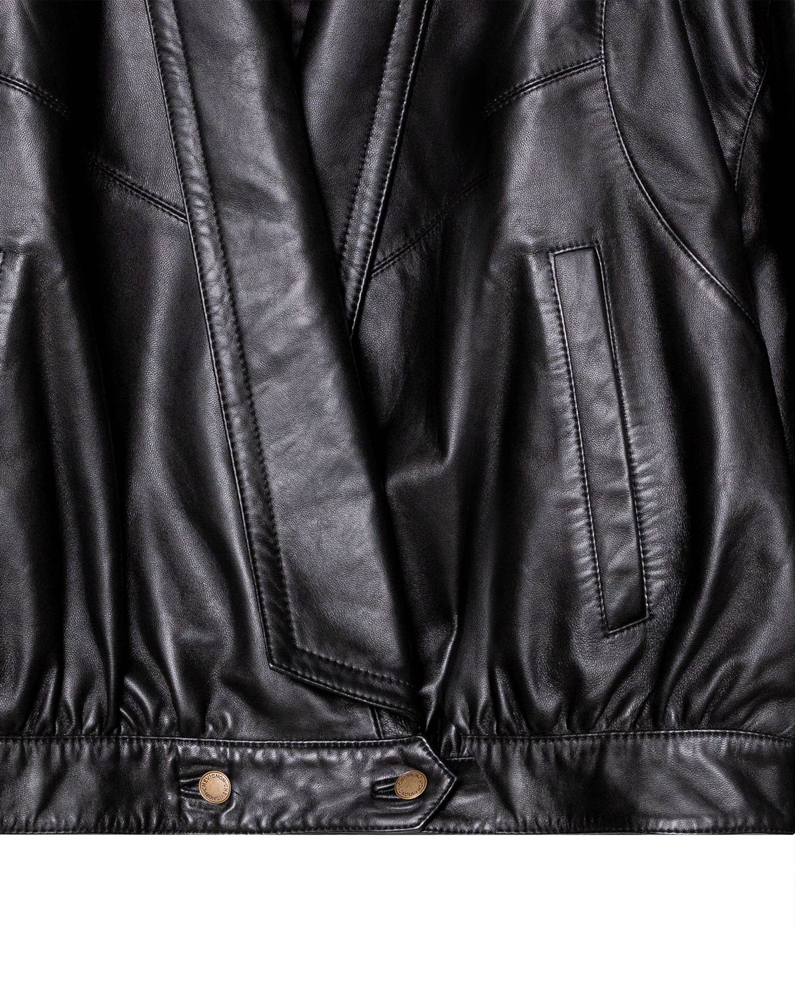 Womens Sheepskin Leather Relaxed Fit Jacket - Special Collection - Black 63_727H501_NEG194007_7