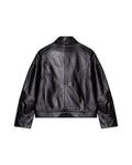 Womens Sheepskin Leather Relaxed Fit Jacket - Special Collection - Black 63_727H501_NEG194007_8