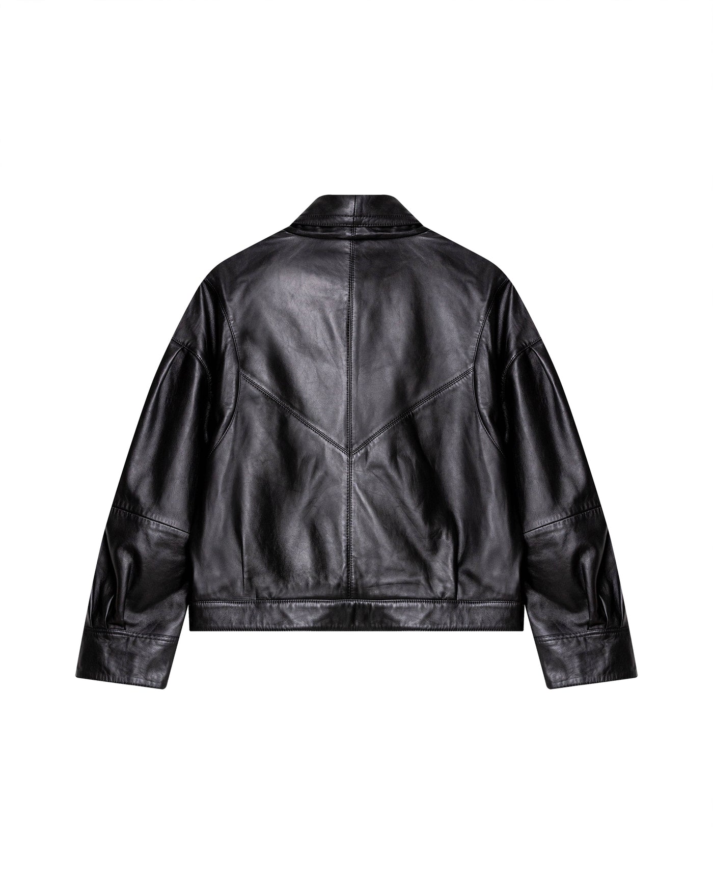 Womens Sheepskin Leather Relaxed Fit Jacket - Special Collection - Black 63_727H501_NEG194007_8