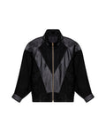 Womens Sheepskin Leather Vintage Bomber Jacket - Special Collection - Black 63_727H502_NEG194007_5