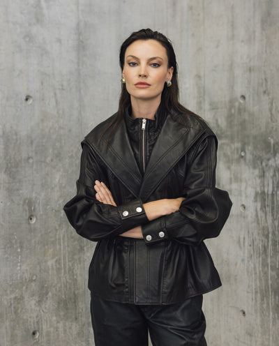 Womens Lambskin Leather Jacket - Special Collection - Brown 63_727H503_CAF191317_3