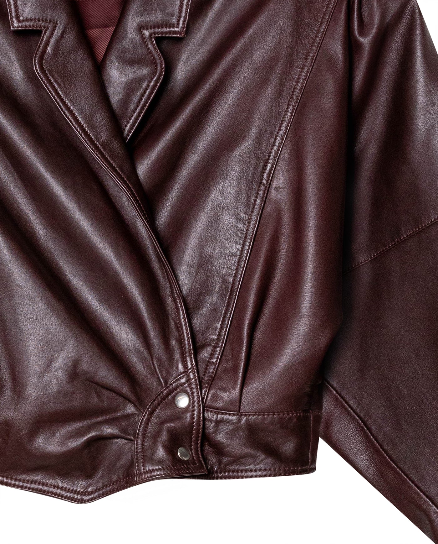 Womens Lambskin Leather Fitted Jacket - Special Collection - Red 63_727H504_ROJ191617_6