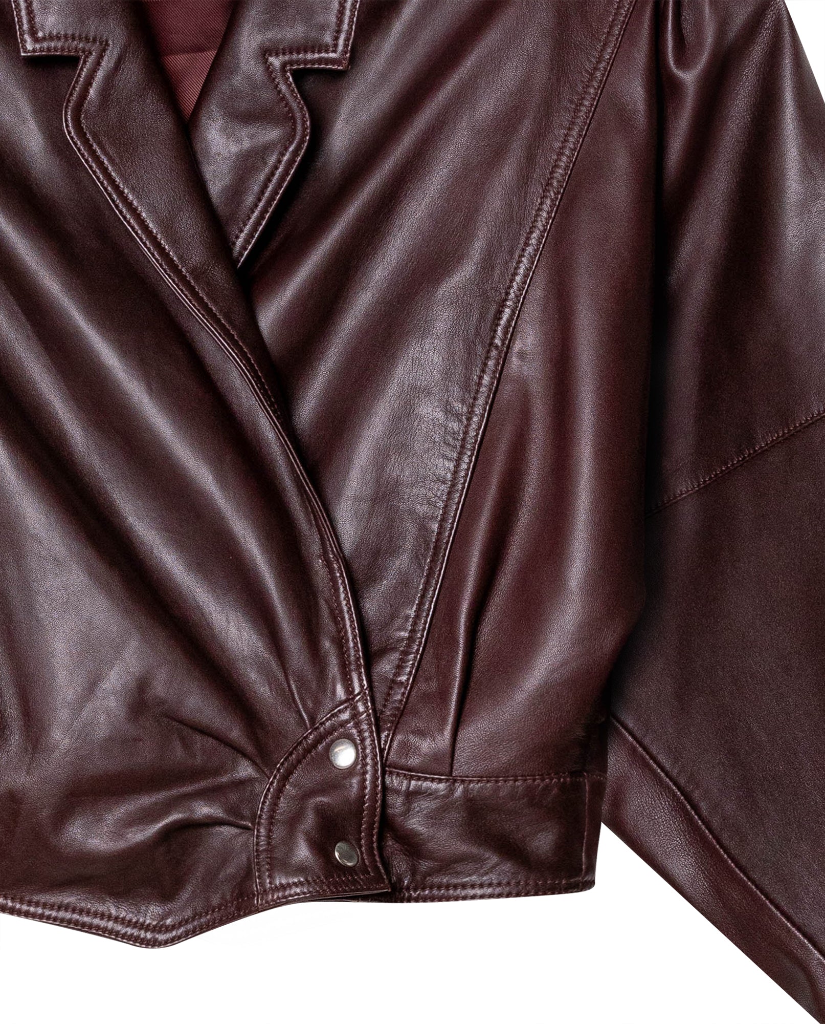Womens Lambskin Leather Fitted Jacket - Special Collection - Red 63_727H504_ROJ191617_6