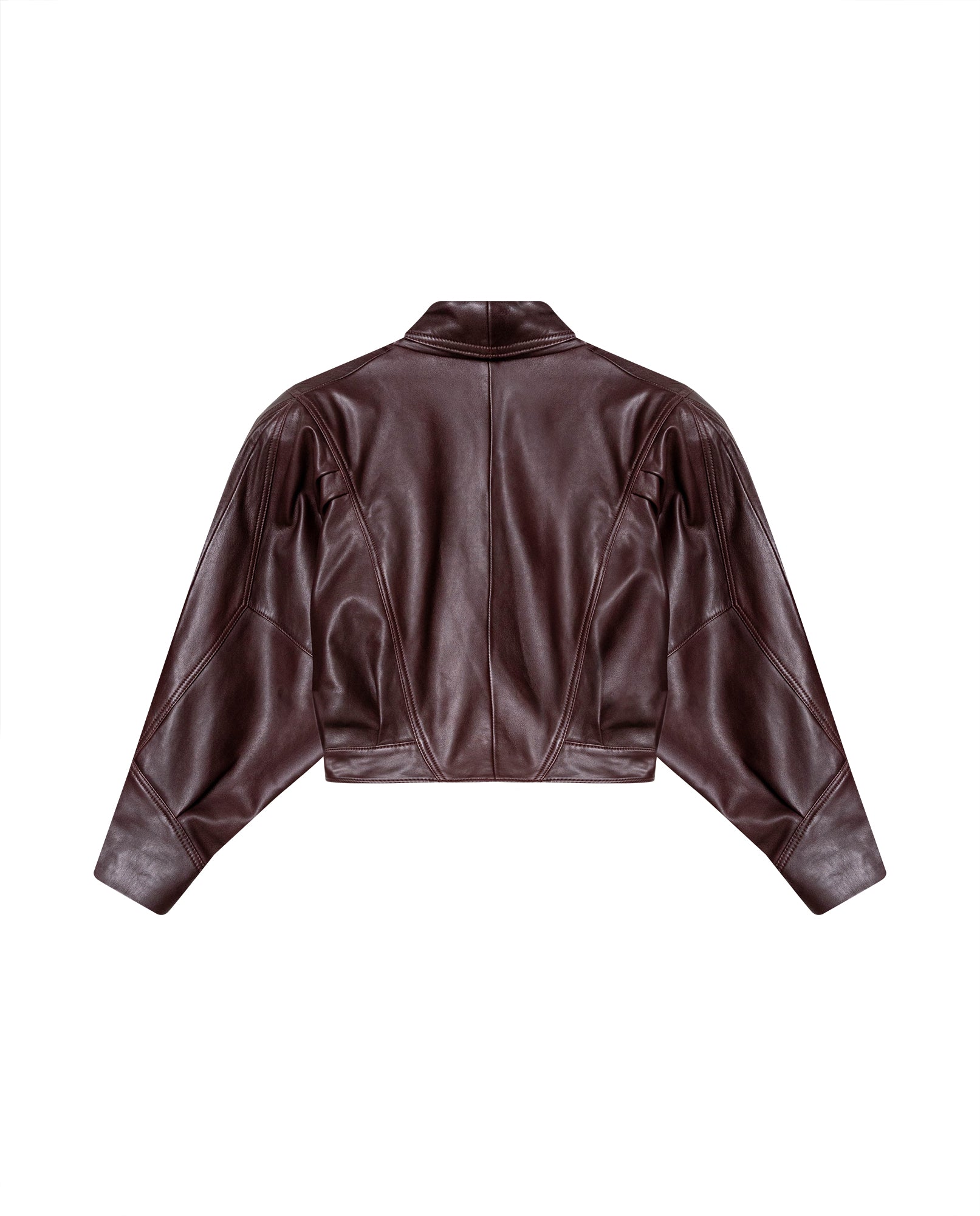 Womens Lambskin Leather Fitted Jacket - Special Collection - Red 63_727H504_ROJ191617_8