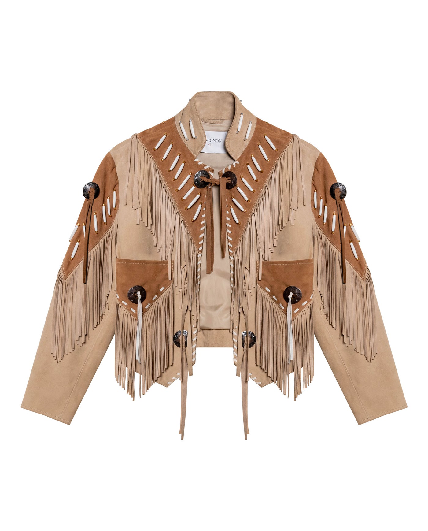 Chaqueta de Mujer Western Rodeo con Flecos - Brown 63_727H701_CAF170808_3