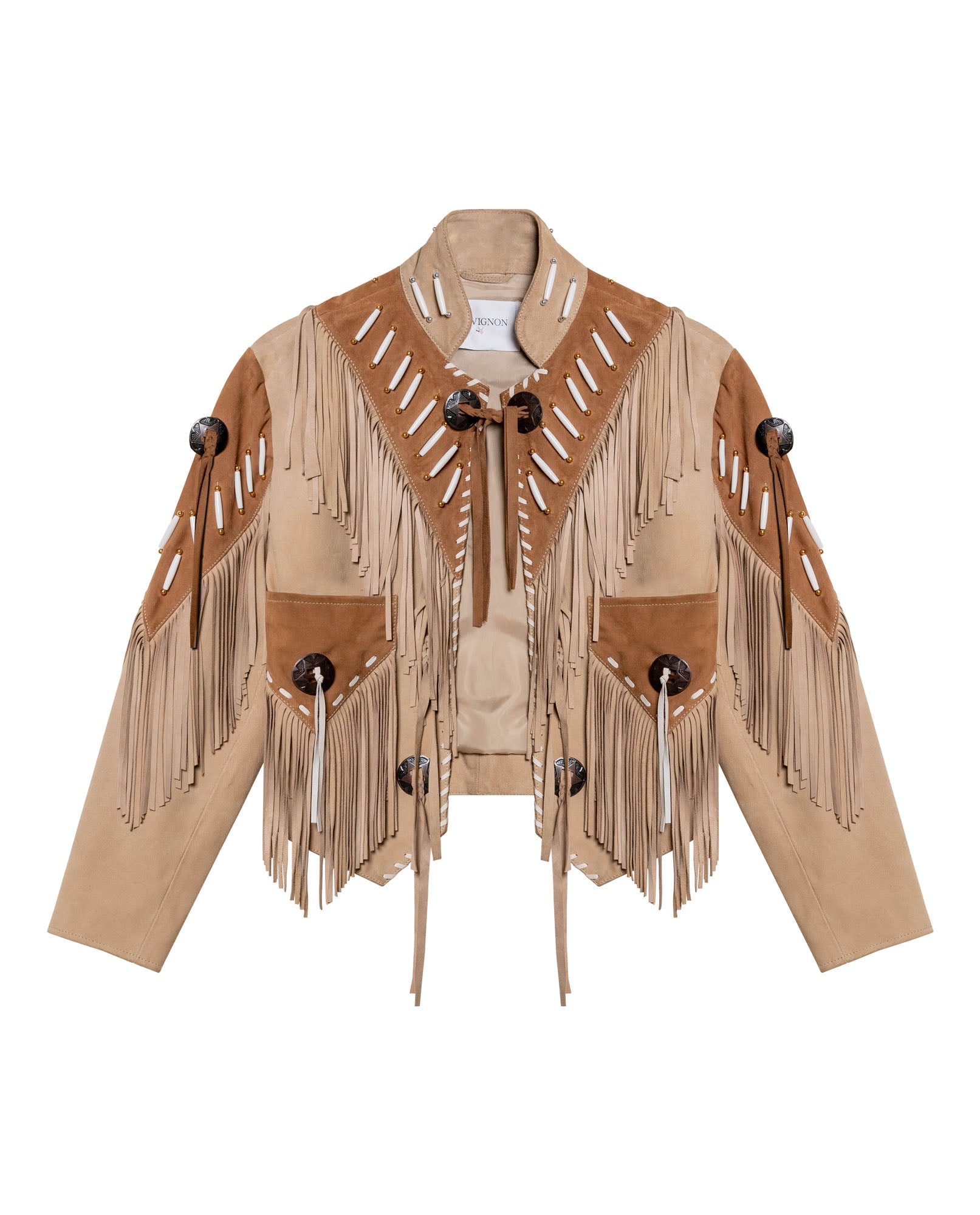 Chaqueta de Mujer Western Rodeo con Flecos - Brown 63_727H701_CAF170808_3