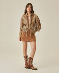 Chaqueta de Mujer Western Rodeo con Flecos - Brown 63_727H701_CAF170808_4