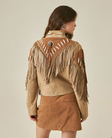 Chaqueta de Mujer Western Rodeo con Flecos - Brown 63_727H701_CAF170808_6