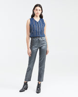 Women´s Embroidered Suede Vest - Blue 63_729F009_AZU193923_3