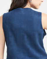 Women´s Embroidered Suede Vest - Blue 63_729F009_AZU193923_6