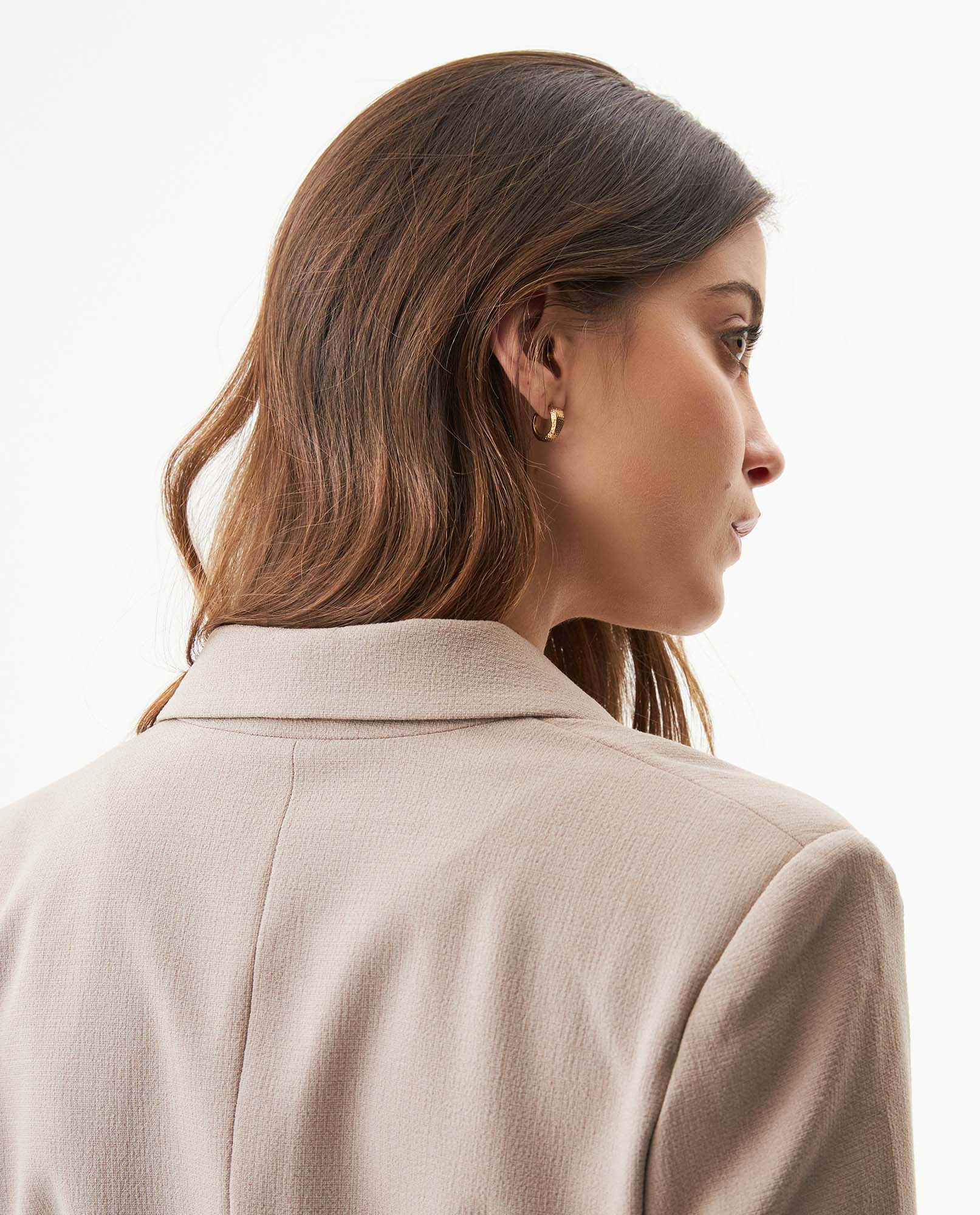 Women's Belted Blazer in Polyester-Rayon Blend, Nocturne 729G000 - 6