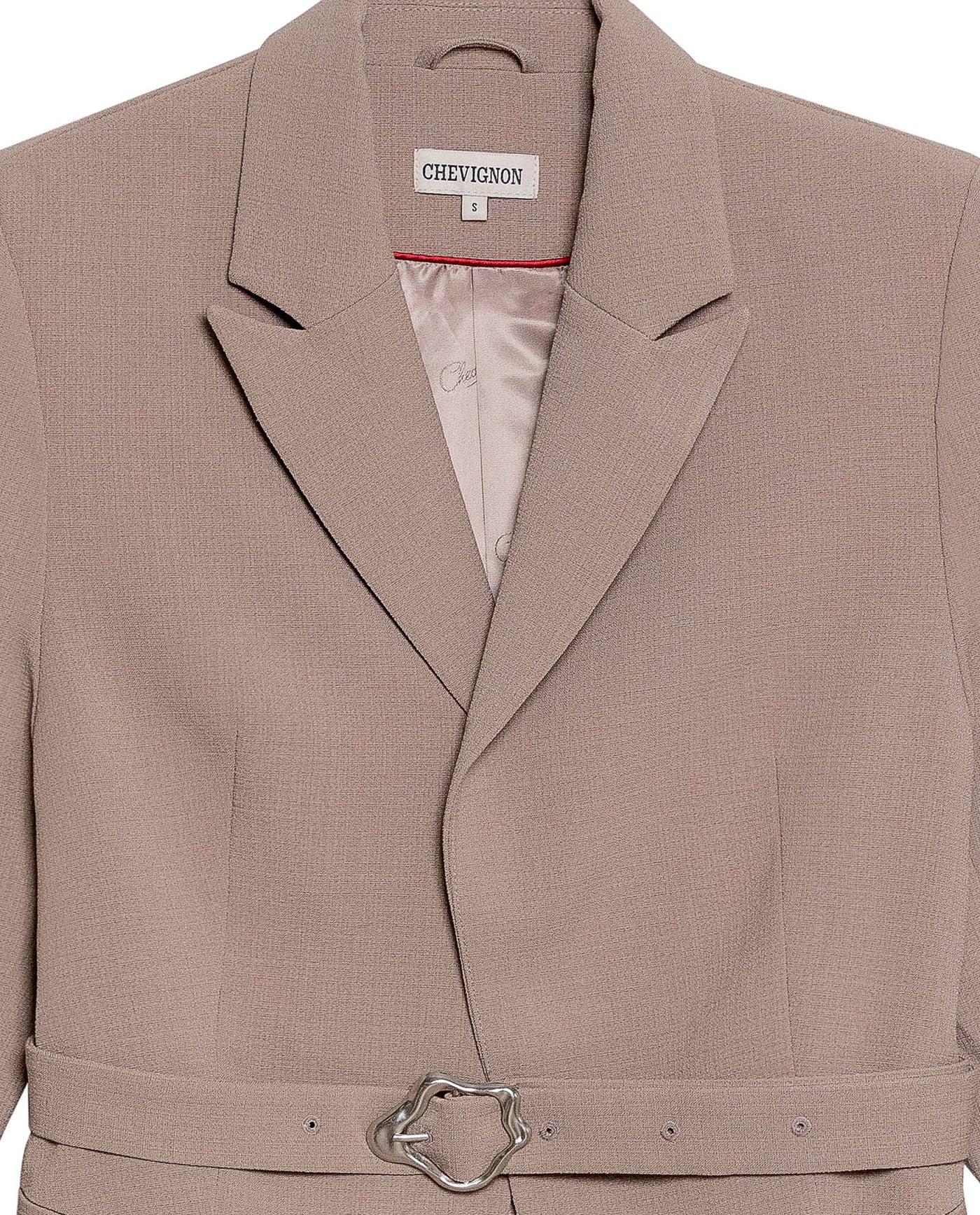 Women's Belted Blazer in Polyester-Rayon Blend, Nocturne 729G000 - 7