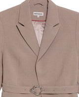 Women's Belted Blazer in Polyester-Rayon Blend, Nocturne 729G000 - 7