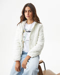 Women's Wave Quilted Crackle Jacket in Polyester, Splendor 729G001 - 3