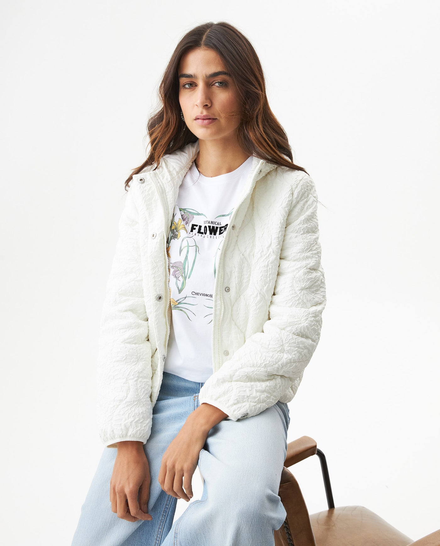 Women's Wave Quilted Crackle Jacket in Polyester, Splendor 729G001 - 3