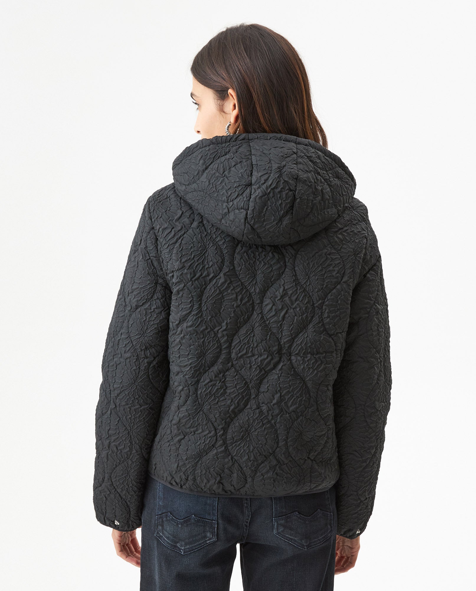 Women's Wave Quilted Crackle Jacket in Polyester, Splendor 729G001 - 5