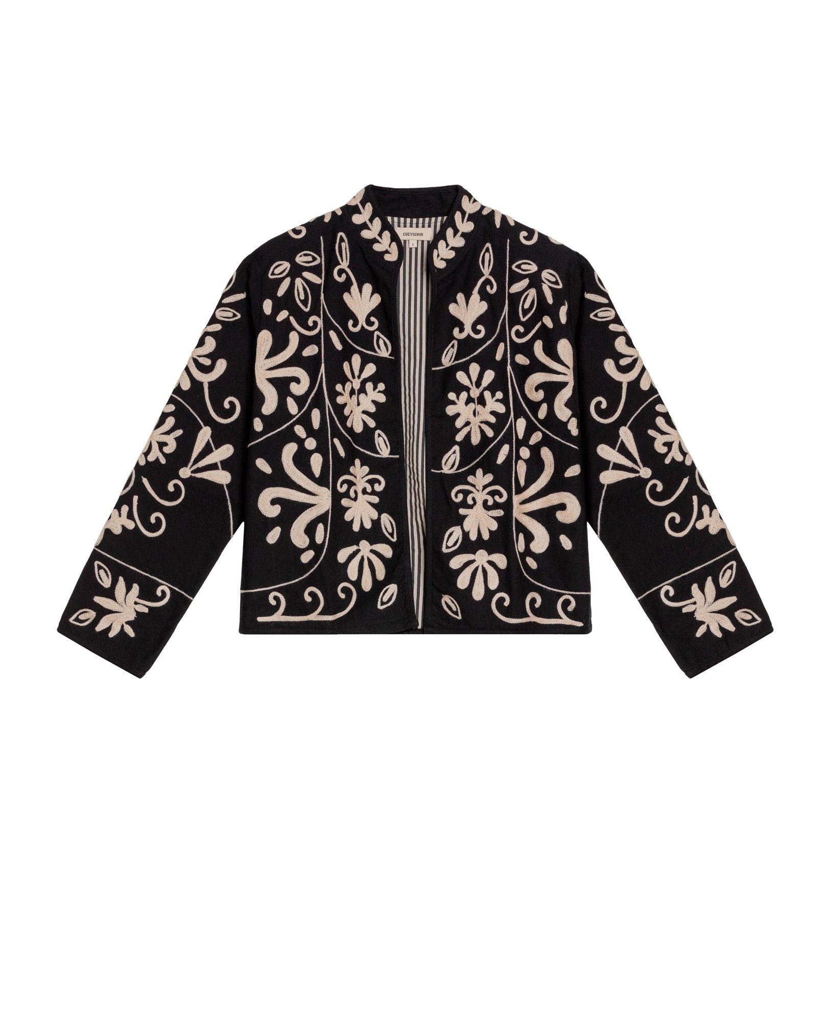 Embroidered Jacket for Women - Black 729G002 - 2