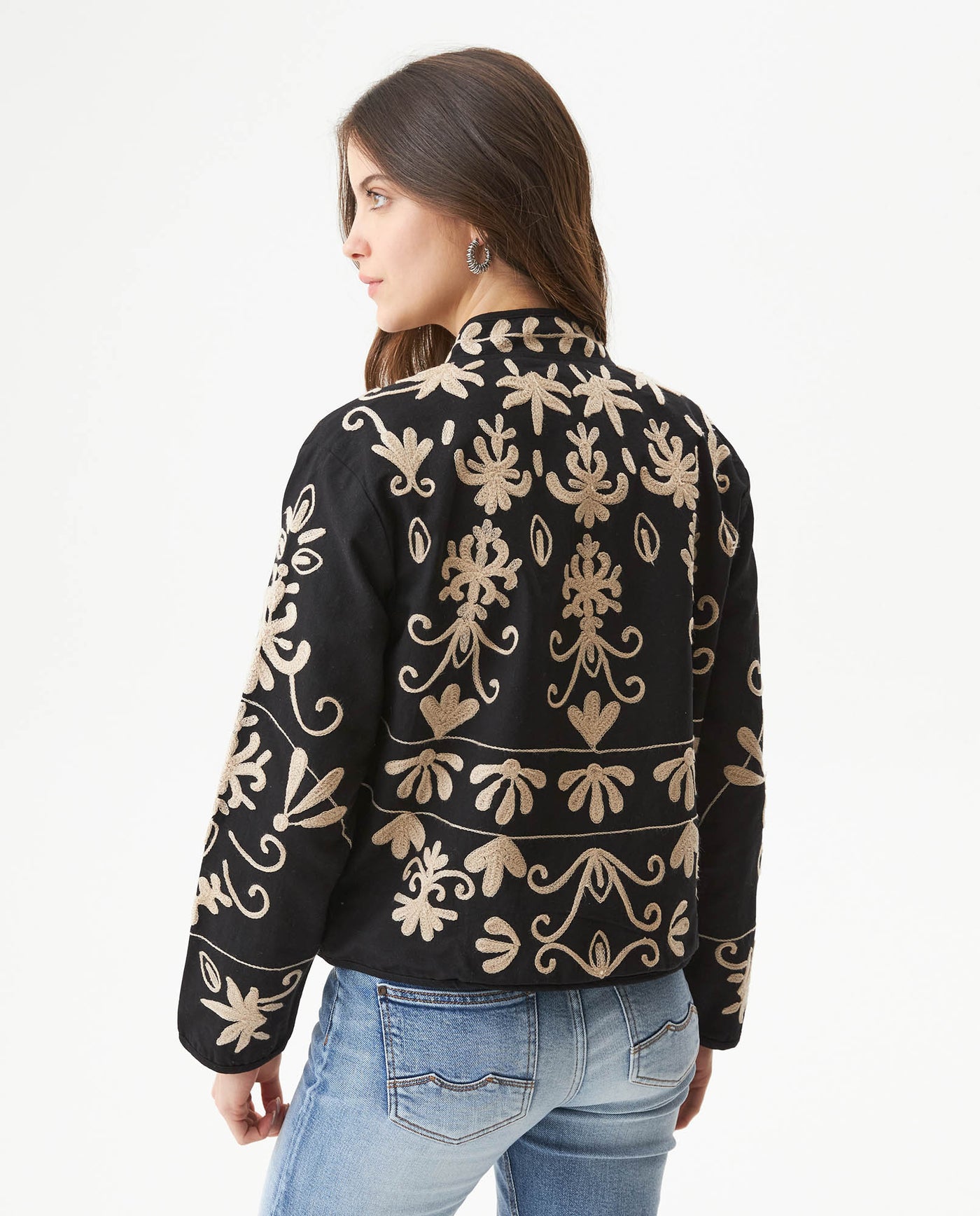 Embroidered Jacket for Women - Black 729G002 - 5