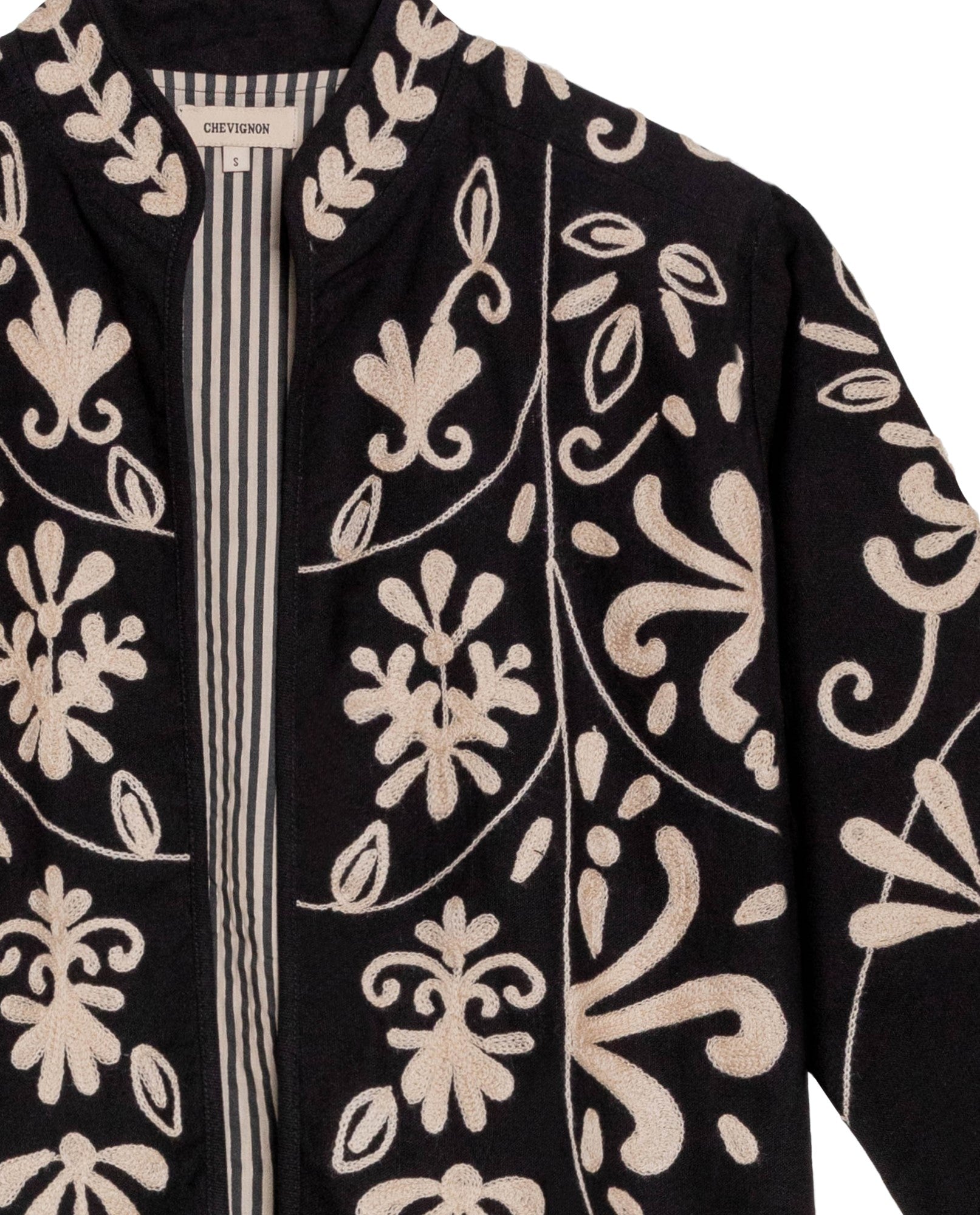 Embroidered Jacket for Women - Black 729G002 - 7