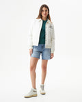 Women's Chenille Embroidered Varsity Bomber in Polyester-Cotton Blend, Ceremony 729G004 - 3