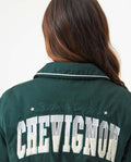 Women's Chenille Embroidered Varsity Bomber in Polyester-Cotton Blend, Ceremony 729G004 - 6
