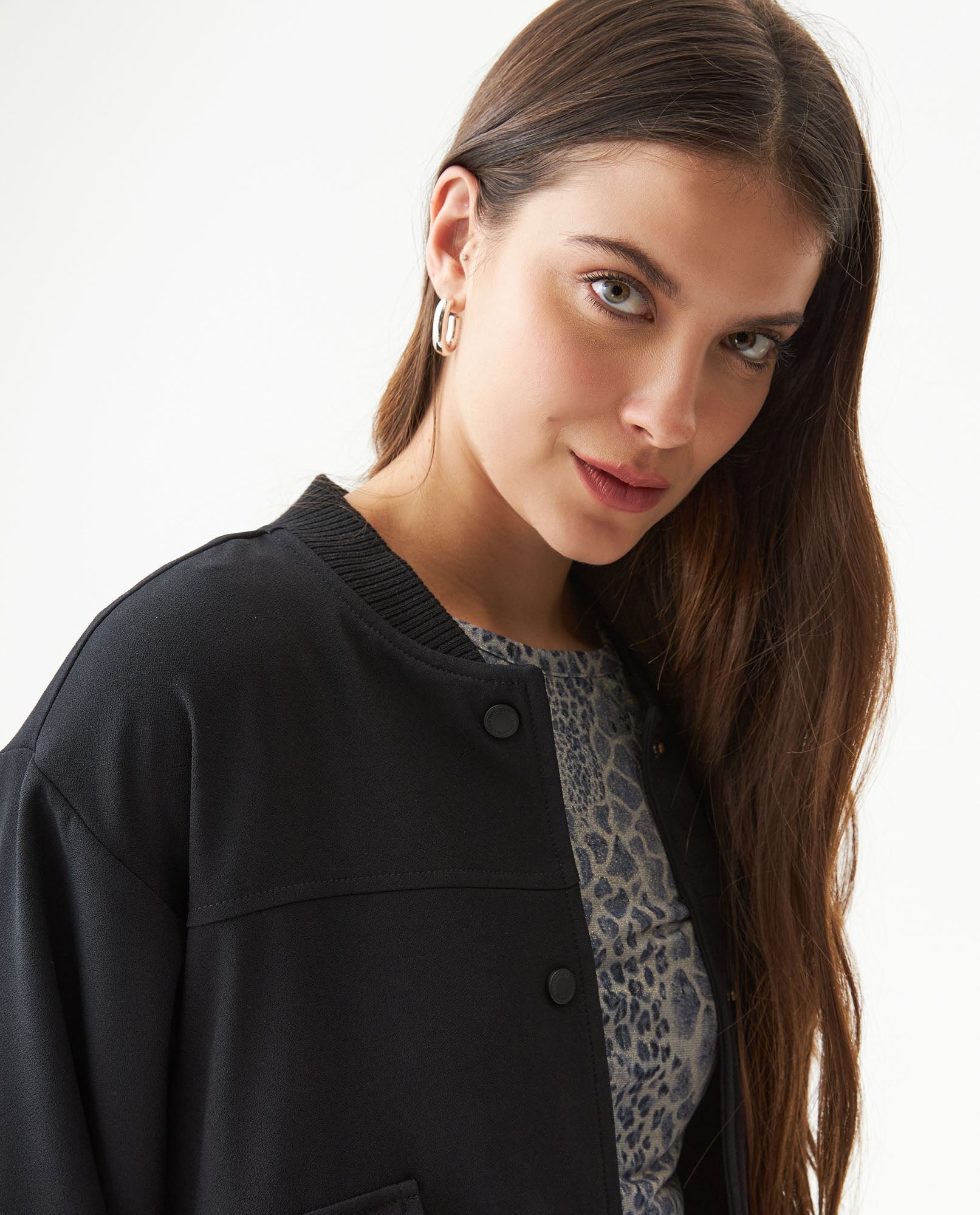 Women's Bomber Jacket - Black 729G006 - 4