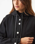 Women's Hooded Straight Jacket in Polyester Blend, Festive 729G008 - 4