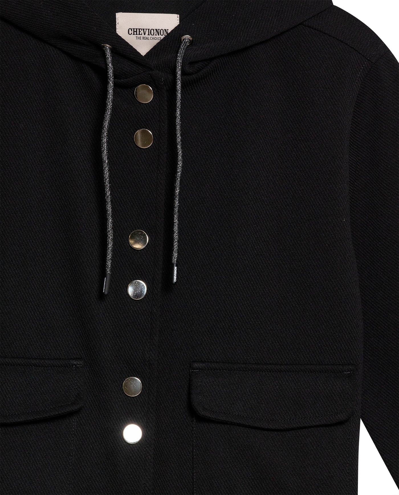 Women's Hooded Straight Jacket in Polyester Blend, Festive 729G008 - 7