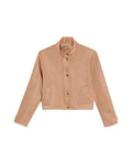 Women's High Collar Straight Fit Jacket in Polyester Stretch Blend, Celebration 729G009 - 2