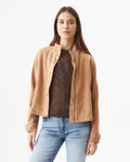 Women's High Collar Straight Fit Jacket in Polyester Stretch Blend, Celebration 729G009 - 1