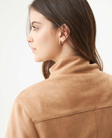 Women's High Collar Straight Fit Jacket in Polyester Stretch Blend, Celebration 729G009 - 6