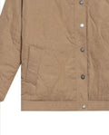Women's Vertical Wave Quilted Hooded Jacket in Polyester Blend, Heritage - 7