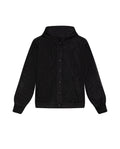 Women's Vertical Wave Quilted Hooded Jacket in Polyester Blend, Heritage - 1
