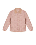 Women's Corduroy Collar Wave Quilted Jacket in Polyester, Radiant - 1