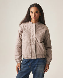 Women´s Quilted Floral Jacket - Gray 63_729H003_GRI181210_3