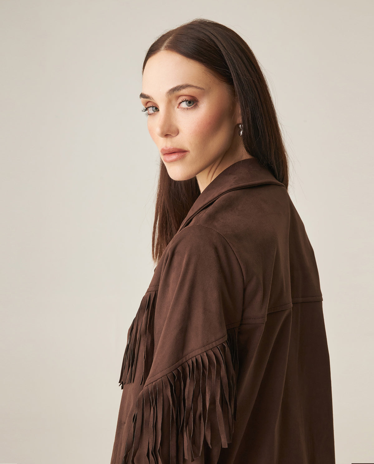 Women´s Fringe Jacket - Brown 63_729H011_CAF190915_5