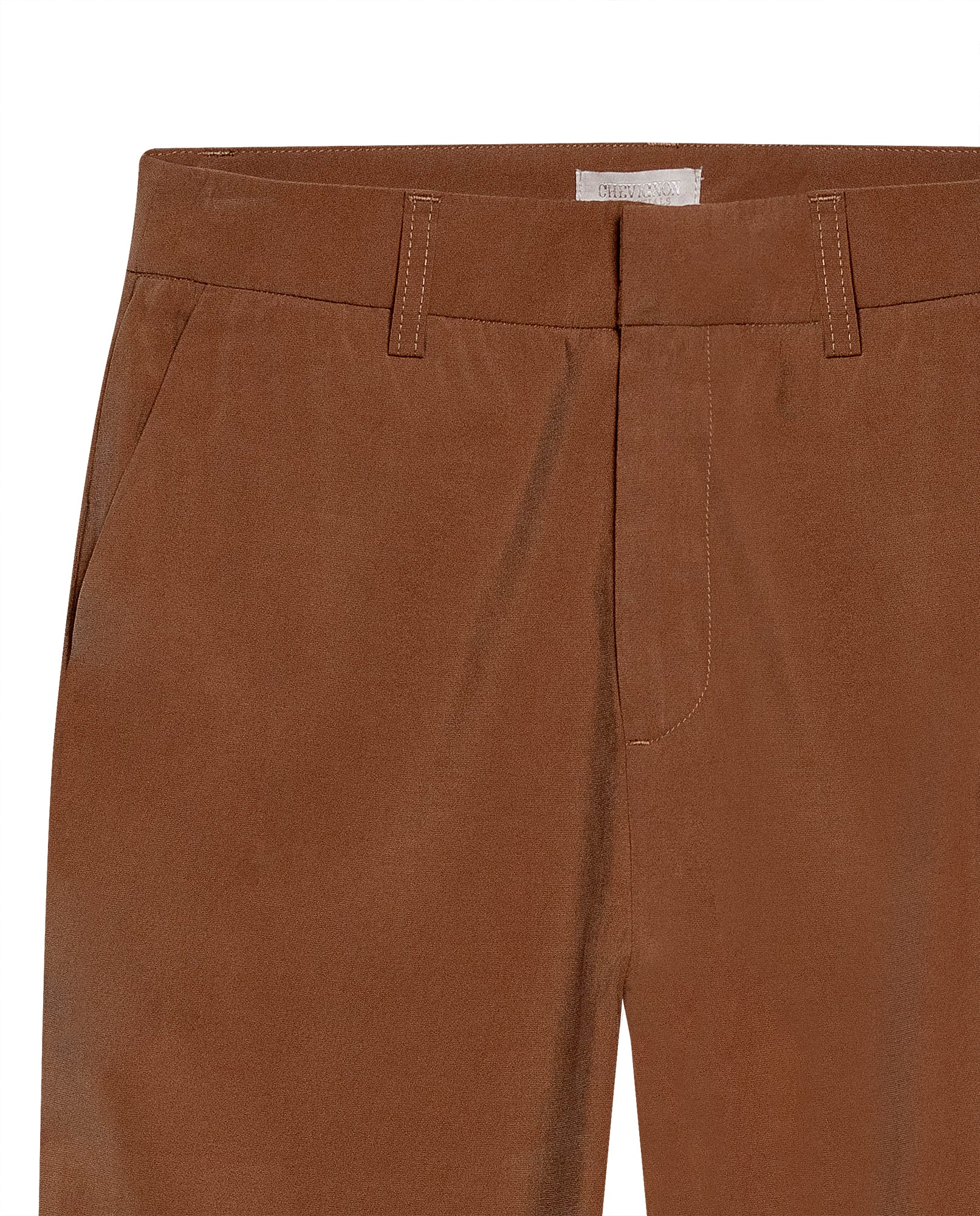 Womens Pants Essential Straight Silhouette Rayon Blend High Rise - Brown 63_731H000_CAF181031_8