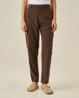 Womens Pants Essential Straight Silhouette Rayon Blend High Rise - Brown 63_731H000_CAF191016_0