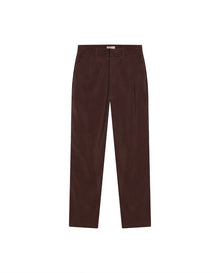 Womens Pants Essential Straight Silhouette Rayon Blend High Rise - Brown 63_731H000_CAF191016_3