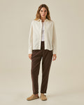 Womens Pants Essential Straight Silhouette Rayon Blend High Rise - Brown 63_731H000_CAF191016_4